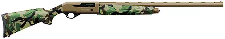 Charles Daly 930328 601 12 Gauge 4+1 3" 28" Vent Rib Barrel, Flat Dark Earth Finish Aluminum Receiver, Woodland Camo Synthetic Stock, Includes 3 Choke Tubes