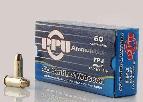 PPU PISTOL AMO 40 S&W 165GR FPJ 50RD (10 BOX CASE) - Image 4
