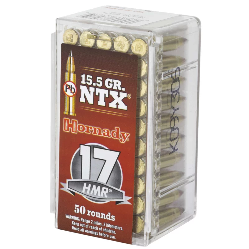 HORNADY RIMFIRE VARMINT EXPRESS AMO 17 HMR 15.5GR NTX 50RD (40 BOX CASE) - Image 2