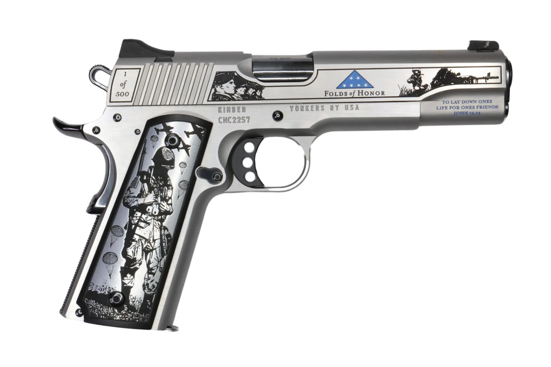 KIMBER 1911 FOLDS OF HONOR 45ACP 1 OF 500 CNCFOLDSHONOR - Steel