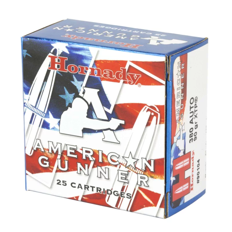 HORNADY AMERICAN GUNNER AMO 380 AUTO 90GR XTP AG 25RD (10 BOX CASE) - Image 2